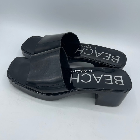 BEACH by Matisse Wade Womens Platform Sandals Casual Black Heeled Slides Size 9 - Picture 5 of 5
